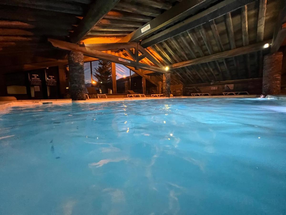 Appartement ski aux pieds dans résidence premium piscine, sauna hamam Saint-Martin-de-Belleville Esterno foto